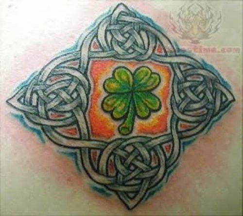 Celtic Shamrock Green Tattoo