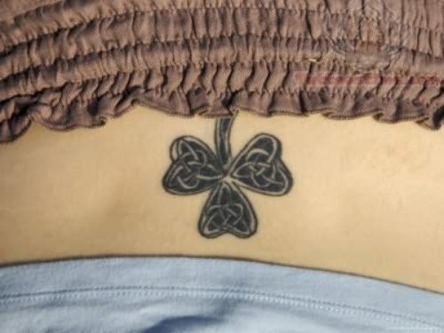 Shamrock Tattoo On Lower Back