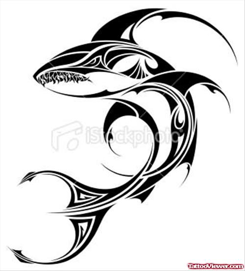 Shark Tribal Tattoos Designs