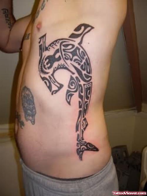Hammerhead Rib Side Shark Tattoo