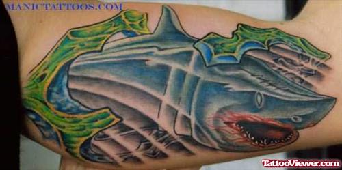 Blue Shark Tattoo For Body