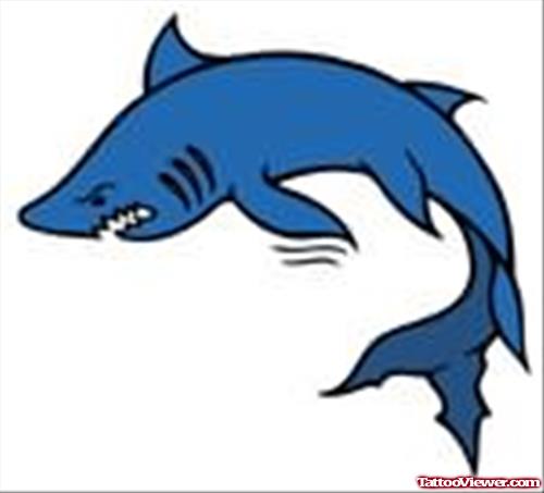 Blue Shark Tattoo Sample