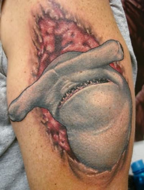Hammer Head Shark Tattoo