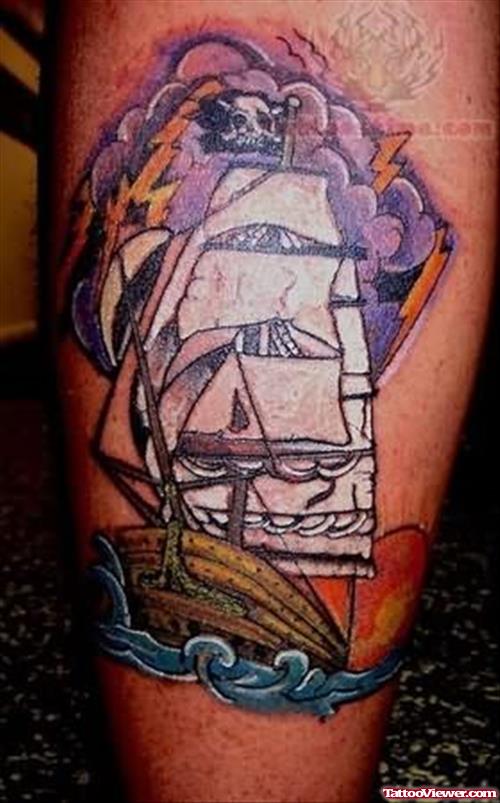 Amazing Ship Tattoo