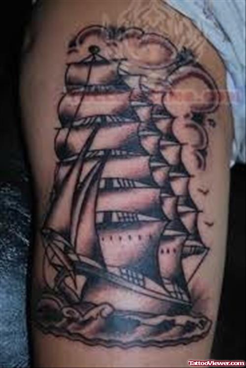 Bicep Ship Tattoos