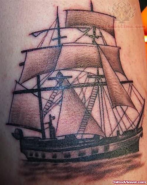 Voyaging Ship Tattoo