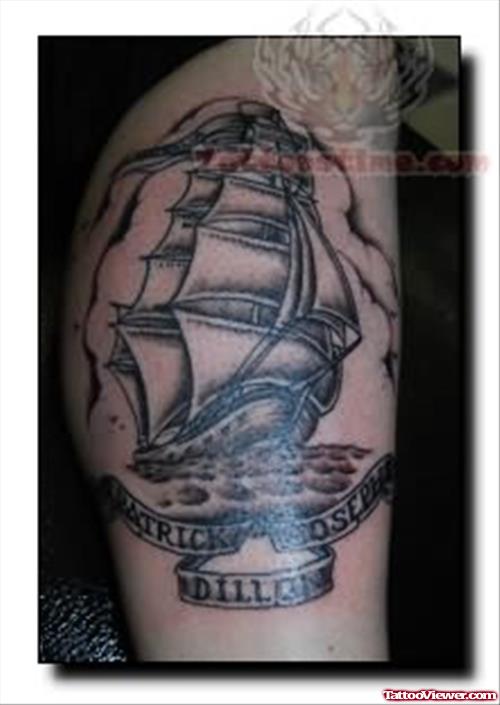 Ship Tattoo Design Picture