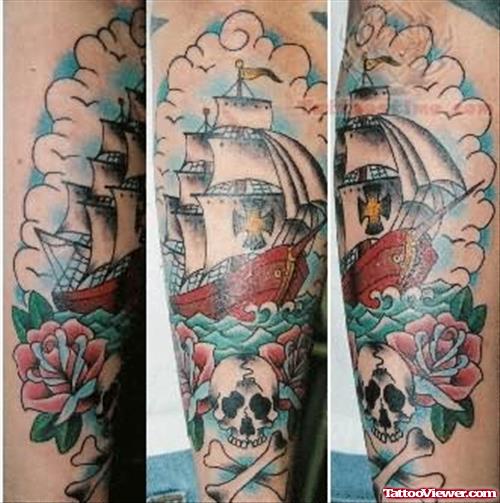 Beautiful Ship Tattoos