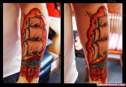 Ship Arm Tattoos