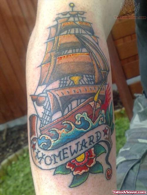 Homeward Ship Tattoo