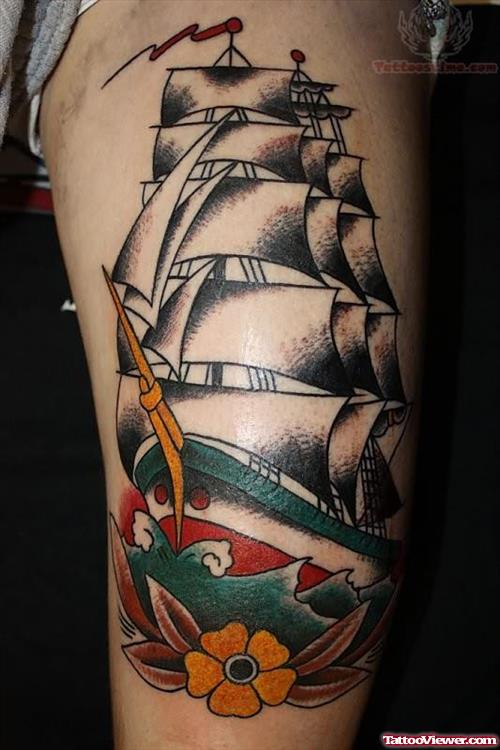 Dans Ship Tattoo