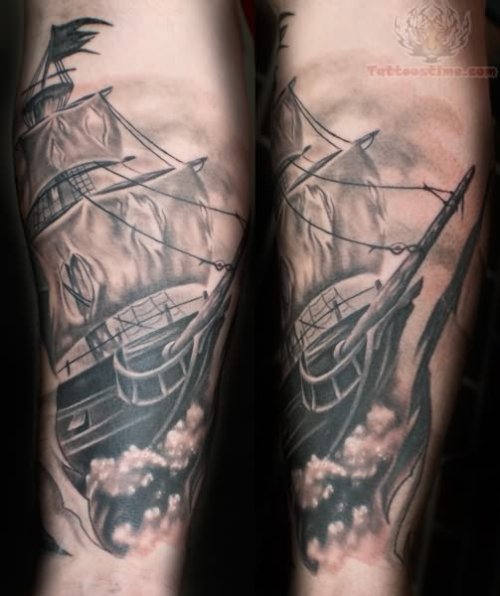 Pirate Ship Tattoo Picture