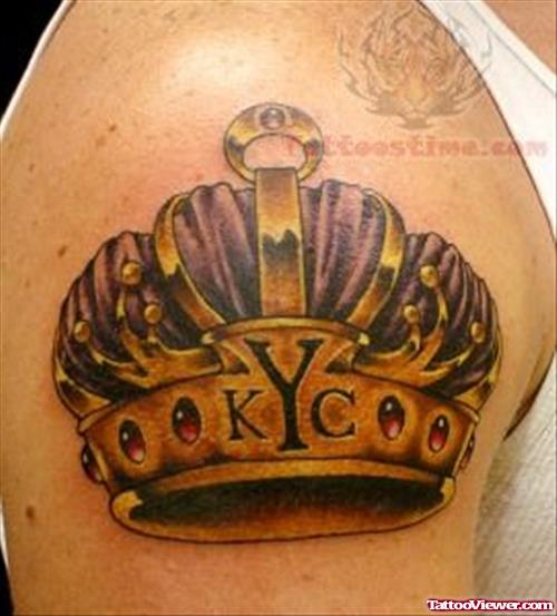 Crown Tattoo On Shoulder