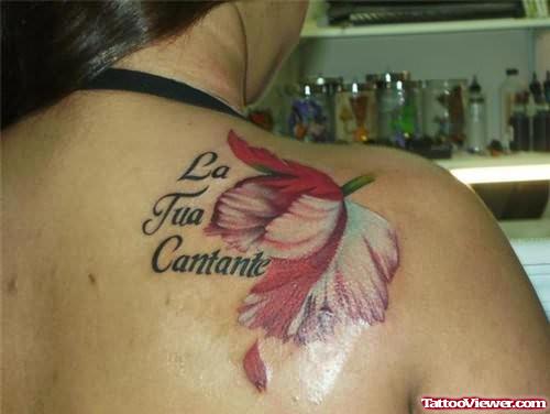 Lovely Flowers Tattoo On Back Shoulder