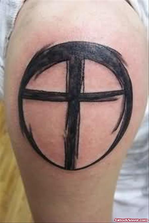 Cross Tattoo For Shoulder