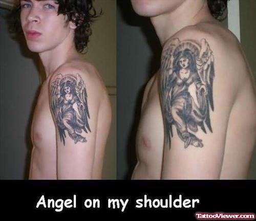 Angel Tattoo On My Shoulder