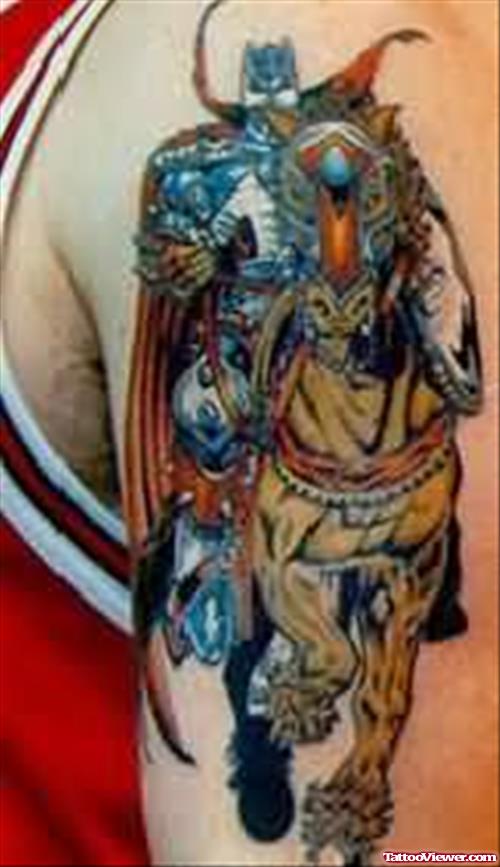 Great Warriors Tattoo On Shoulder