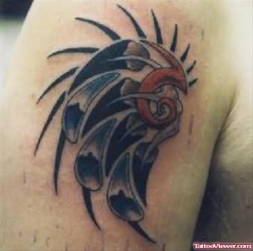 Extreme Symbol Tattoo On Shoulder