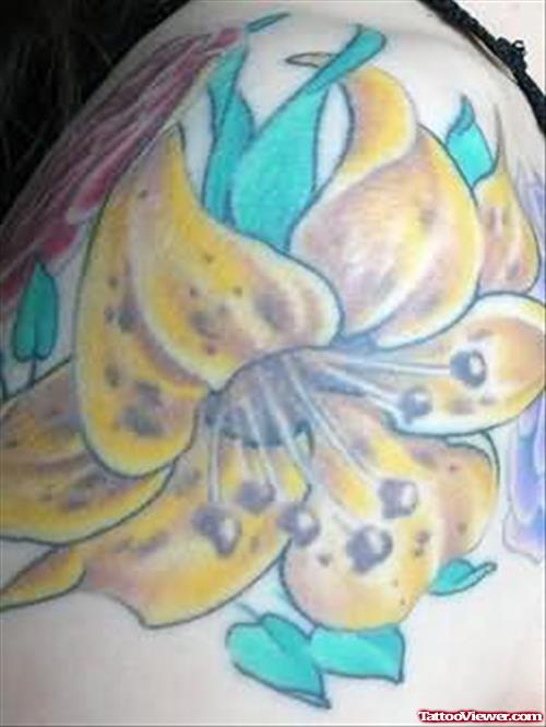 Lily Tattoo On Shoulder