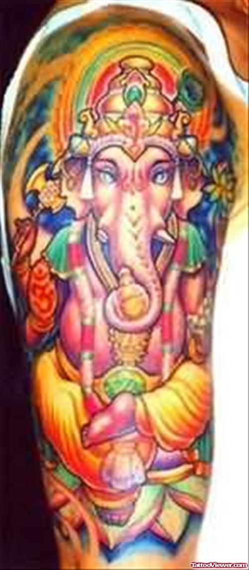 Ganesha Tattoo On Shoulder