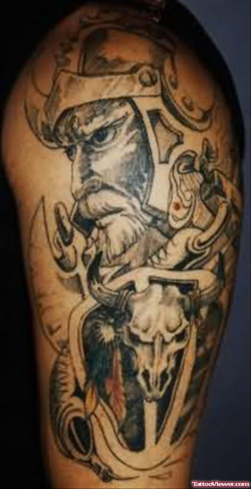 Warrior Tattoos On Shoulder