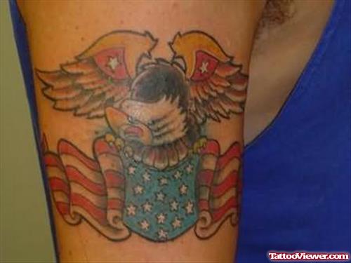 American Tattoo On Shoulder