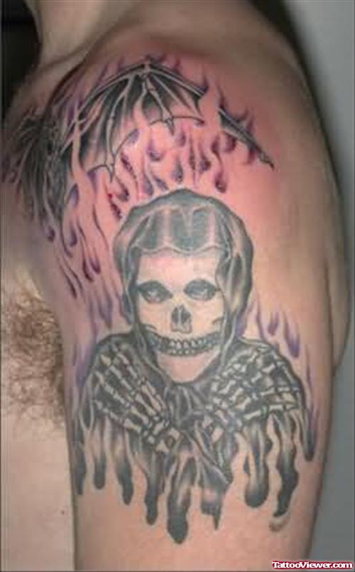 Skull Tattoos On Shoulder