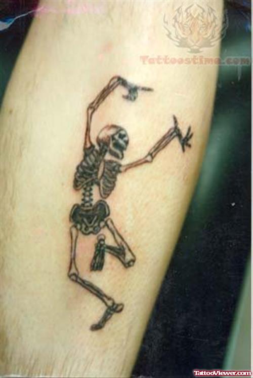 Dancing Skeleton Tattoo