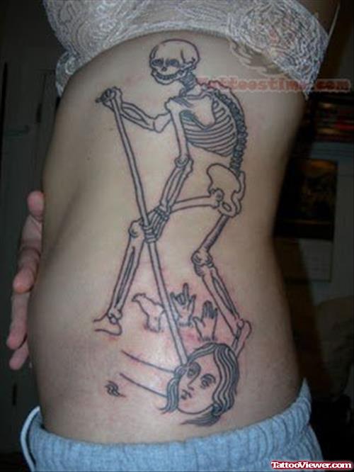 Skeleton Tattoo Designs for Girls