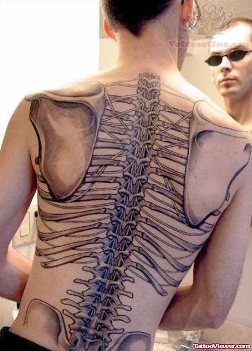 Skeleton Back Body Tattoos