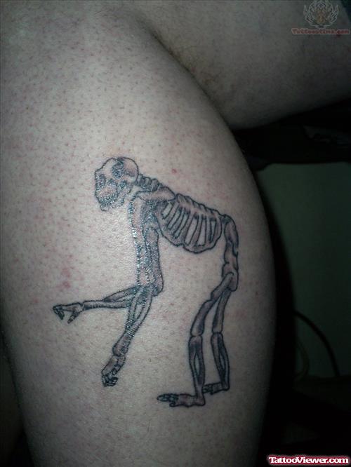 Chimpanzee Skeleton Tattoo
