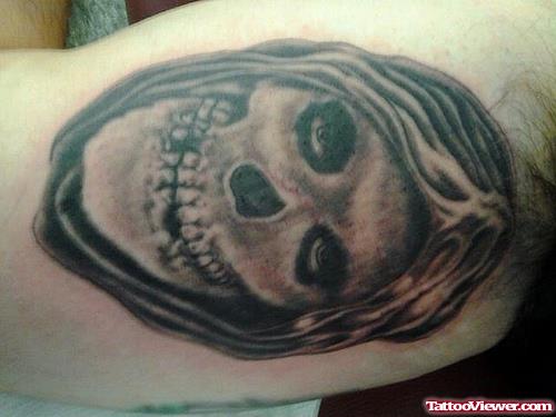 The Misfits Grey Ink Skull Tattoo By Jerry Thrash The Tattoo Factory Chicago