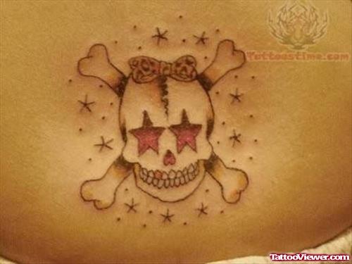 Skull Tattoo On Waist