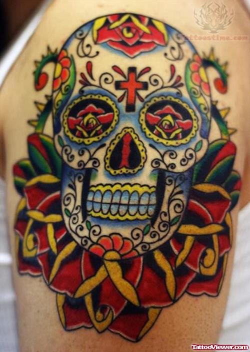 Very Creative Skull Tattoo