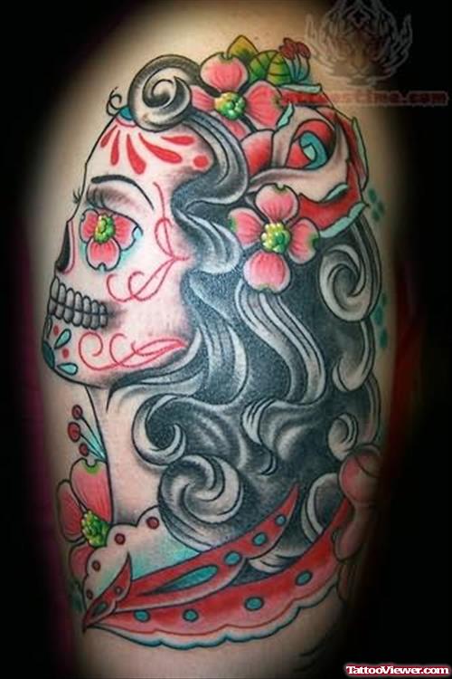 Skull Girl Tattoo Picture