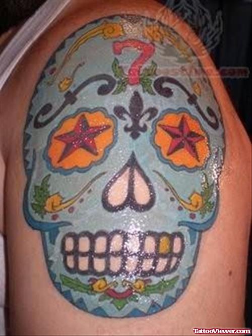 Glossy Skull Tattoo Design