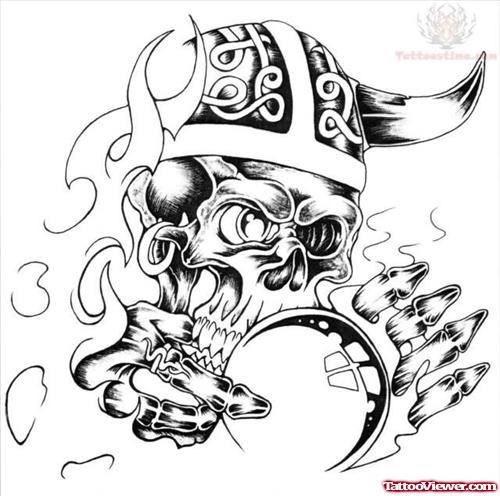 Devil Skull Tattoo Design