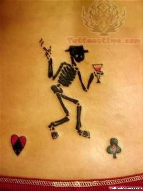 Funny Skeleton Tattoo