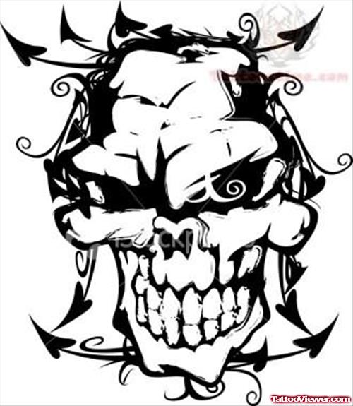 Gangster Skull Tattoo