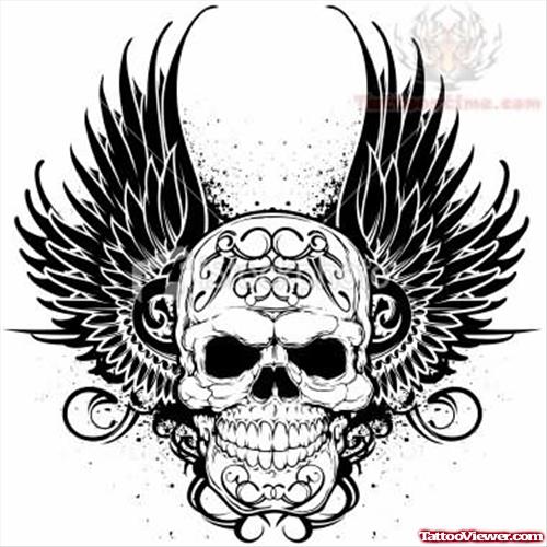 Winged Skull Tattoo