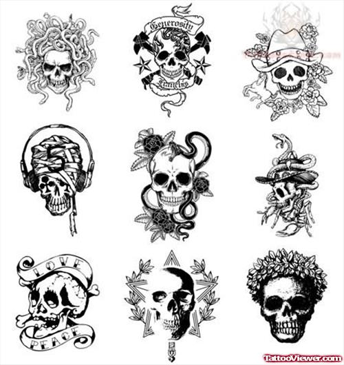 Latest Skull Tattoo Samples