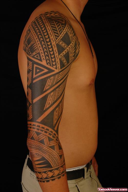 Polynesian Sleeve Tattoos For Men
