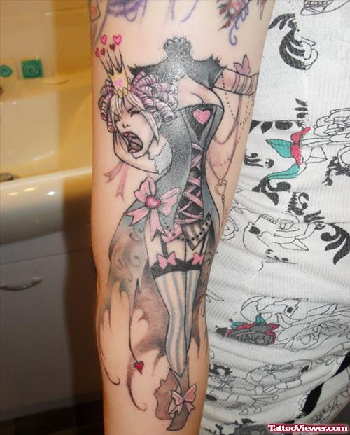Mad Girl Right Sleeve Tattoo