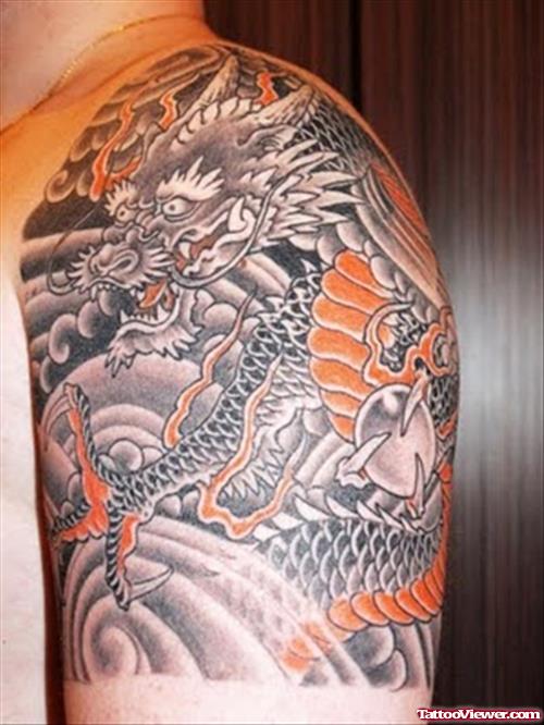Japanese Dragon Sleeve Tattoo