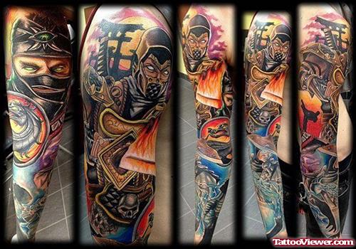 Mortal Kombat Sleeve Tattoos