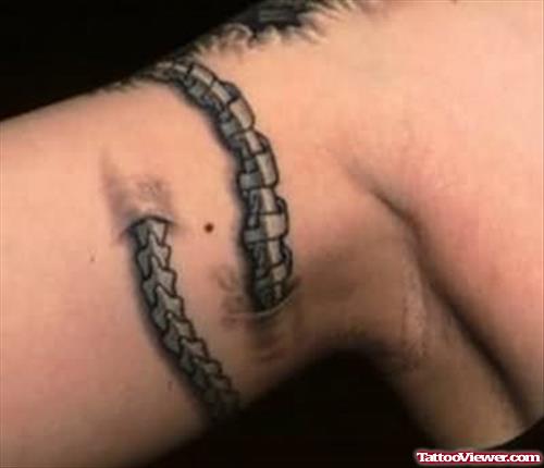 Cool Snake Arm Tattoo Design