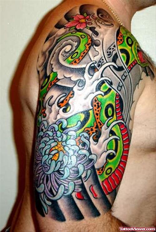 Japanese Style Snake Tattoo