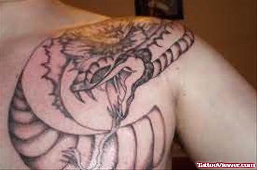 Dangerous Snake Tattoo On Back