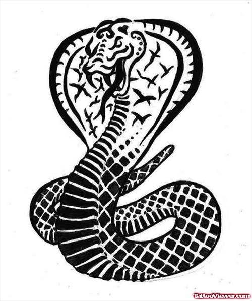 Beautiful Snake Tattoo Design