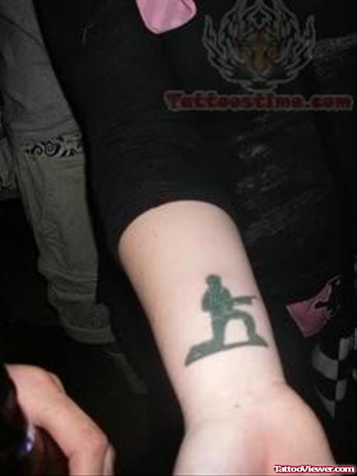 Soldier Tattoo On Wrist